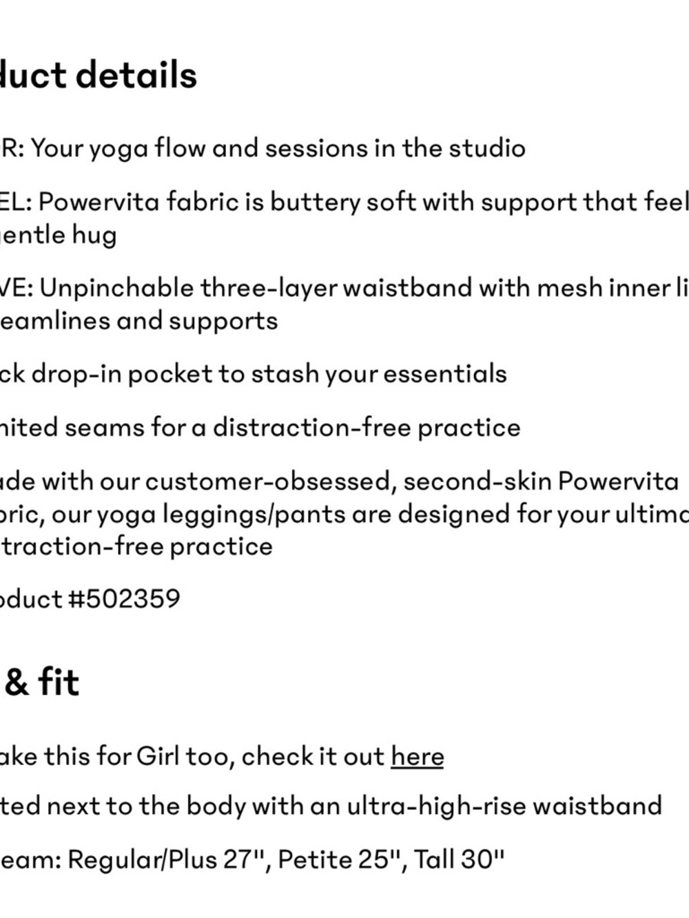 Athleta - Elation Full Length Legging - Picture 6 of 6